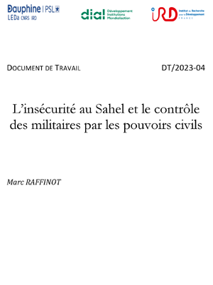Document de travail N°2023-04 : L’insécurité au Sahel et le contrôle des militaires par les pouvoirs civils