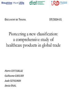 Working Paper N°2024-01 : Pioneering a new classification: a comprehensive study of healthcare products in global trade